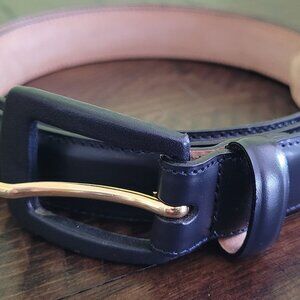 Talbots Navy Leather Belt 6611 - Made in Italy